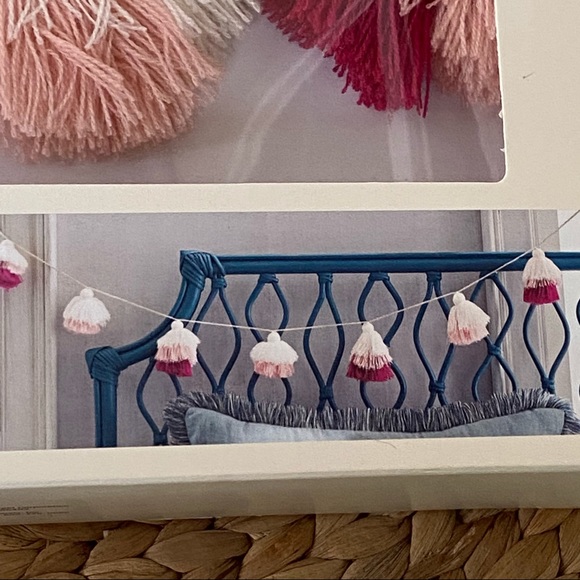 Opalhouse Accents Opalhouse Tassel Garland Pink White Nwt Poshmark